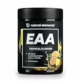 EAA Pulver – 500g – Tropical Flavour – alle 8 essenziellen Aminosäuren + Histidin – zur Zubereitung von Sport-Drinks – vegan, zuckerfrei* – in Deutschland entwickelt & laborgeprüft
