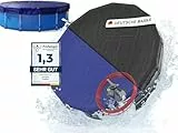 Planenfux® Poolabdeckung rund 400 cm (Für Ø 366-400 cm Becken) | 2-in-1 Poolplane aus 200g/m² PE Material | UV-resistente Sommer & Winterabdeckung | Solar Pool Abdeckplane | Ø460cm Rundpool Abdeckung