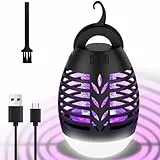 EUQQZU Insektenvernichter, Mückenlampe Camping - USB Rechargeable mit LED Licht, Mückenvernichter IPX6 Wasserdicht, Anti Mücken Lampe Mückenfalle Akku für Outdoor Innen
