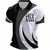 YOSUWOAI Golf Poloshirt Herren Kurzarm Schnelltrocknend Polohemd Atmungsaktiv Dünn Poloshirts Leicht Tennis Shirt Casual Business Polohemden mit Geknöpft Farbblock Design Sportshirt