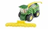 Siku 1794, John Deere 8500i Maishäcksler, 1:87, Metall/Kunststoff, Grün, Abnehmbares Maisgebiss, Bewegliches Abtankrohr, Anhängerkupplung