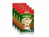 Melitta 1x4 Gourmet Filtertüten, Intense, Aromamax Struktur, Naturbraun, (4 x 80 Stück)