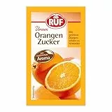 RUF Orangen-Zucker, aromatisierter Zucker mit natürlichem Orangen-Aroma, wie geriebene Orangenschalen zu verwenden, glutenfrei, vegan, 3 x 10g