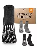 Occulto Herren Stoppersocken 2er Pack, 4er Pack (Modell: Andi) 2 Paar - Schwarz Grau 43-46