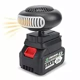 Elprico Heizlüfter mit Akku, 12000 MAh 170 W Tragbare Wiederaufladbare Heizung mit 2 USB-Anschlüssen, für Autoheizungs-Defogger Im Freien(Ladegerät und Kabel sind nicht im Lieferumfang enthalten)