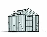 Palram Glory Gewächshaus - 10 mm Polycarbonat & extra dicker Aluminiumrahmen - Die solide Wahl des Gärtners, grau, 364 x 244.5 x 268.5 cm