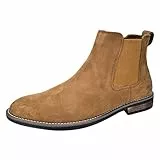 Bruno Marc Herren Chelsea Boots Wildleder Stiefel Stiefeletten,Size 43,Bräunen Wildleder,URBAN-06