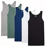 NUOZA Unterhemd Herren Tank Top 5er Pack Feinripp Muskelshirts Baumwolle alle Größen und Farben-Mix,XXL