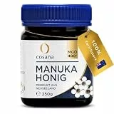 Cosana Manuka Honig 400 MGO + 250g – 100% Pur - Abgefüllt, versiegelt und zertifiziert in Neuseeland