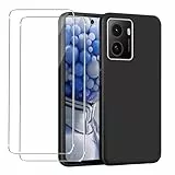 MEMELOKA Hülle für HMD Pulse 4G/HMD Pulse Plus 4G + 2 Stück Schutzfolie, Ultradünne Flexible TPU Silikon Schutzhülle HMD Pulse Plus 4G/HMD Pulse 4G[rutschfest][Kratzfest] - (Matt Schwarz)