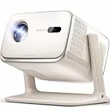 Aurzen Boom Mini Beamer 4K Smart Beamer mit Google TV, 4K Heimkino & Outdoor Projektor, 20W DoIby Audio, 500 ANSI Projector, ToF Autofokus & Trapezkorrektur, WLAN/Bluetooth/Handy (Cremeweiß)