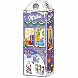 Milka 3D Haus Adventskalender mit zarten Alpenmilch-Schokoladenfiguren – dekoratives Winterhäuschen – 223g