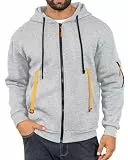 LAOARA Herren Full Zip Hoodies Casual Langarm Sweatshirts Fleece Jacke Hoody Top mit Tasche