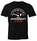 MoonWorks Herren T-Shirt Total Unterhopft Bier Tankanzeige Tacho Fun-Shirt schwarz XXL