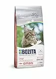 Bozita Large Weizenfrei Lachs – 2 kg Trockenfutter für große Katzenrassen – weizenfreies Katzenfutter mit 31 % Protein & 18 % Fett – für sensible Katzen – ohne Zucker & Gentechnik