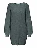 JdY Damen Jdywhitney Megan L/S Boat Dress Knt Noos Strickkleid, North Atlantic/Detail:w Black Ply, L EU