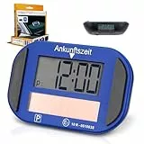 Technaxx Elektronische Solar-Parkscheibe TX-337 – KBA-Lizenziert – Mit Bewegungssensor, Solarzelle, Automatischer Parkzeiteinstellung, 2 Displays, Ersatz-Klebepads – Digitale Parkuhr fürs Auto