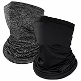 Kiiwah 2 Stück Multifunktionstuch Schlauchschal Elastisch Halstuch für Herren und Damen Loop Schal Winddicht Halswärmer Sport Nackenwärmer für Outdoor Skifahren Motorrad Laufen