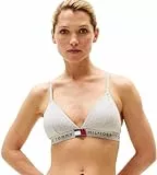 Tommy Hilfiger Damen Triangel BH mit Logobund, Grau (Light Grey Heather), XL