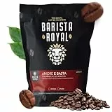 BARISTA ROYAL Espressobohnen 1kg 'Amore E Basta Espresso' | Frische Kaffeebohnen direkt gehandelt | 70% Arabica, 30% Robusta Espresso ganze Bohnen | Ideal für Vollautomat und Siebträger