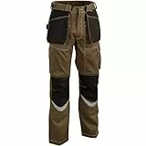 Cofra V064-0-00.Z54 Arbeitshose 'Carpenter', schlamm grau / schwarz, Größe 54