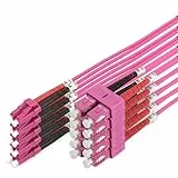 DIGITUS DK-2532-01-4 – Glasfaserkabel OM4 – 5 Stück – 1 m – LC zu SC – Duplex LWL Kabel – 1 / 10 / 40 / 100 Gbit/s – MM Multimode Glasfaser LAN Kabel – Fasertyp: 50/125 µ – Violett (Violet)