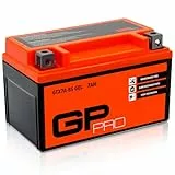 GP-PRO Gel-Batterie 12V 7Ah GTX7A-BS Rollerbatterie/Motorradbatterie, wartungsfrei versiegelt vorgeladen ähnlich YTX7A-BS / CTX7A-BS