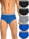 Nutria Herren Slips 5er Pack Baumwolle Unterwäsche Weiche Unterhosen Atmungsaktive Mehrfarbig Unterhosen Slip Set für Männer U04