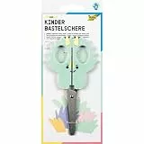folia 774 - Kinder Bastelschere DINO, ca. 16 cm, Kinderschere mit Dinosauriermotiv und Linealprägung, rostfrei mit abgerundeten Ecken, für Rechtshänder