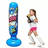 Sgizoku Standboxsäcke Sandsäcke Aufblasbare Sandsäcke Freistehende Sandsäcke Geeignet für Kinder Jugendliche Erwachsene (Blau 120CM)