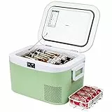 BINGI Kompressor Kühlbox 12.8 Liter Tragbarer Auto Kühlbox 12V / 24V DC und 110~240V AC Elektrische Kühlschrank Kompressor Gefrierbox für Auto LKW Picknick Camping und Heimgebrauch (‎HC-12P2)