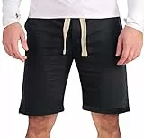 Gennadi Hoppe Herren Shorts Männer Gym Bermuda Kurze Hose Sporthose Jungen Sommer Sportshorts Freizeithose Baumwolle weich bequem leicht lässig luftig modern sportlich praktisch blau Blaue H8199 2XL