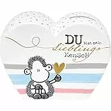 Sheepworld 3D Spardose Mensch | figürliche Spardose in Herzform, Dolomite, Höhe 12,5 cm | Geschenk Geburtstag, Valentinstag, Weihnachten | 46946