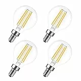 Fulighture E14 LED Lampe, Edison Vintage Filament Glühbirne klar 4W (ersetzt 40W), 4 stk. [Energieklasse F]