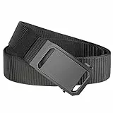 LEEXTON Verstellbarer Nylon Outdoor Stoff Gürtel Herren Automatische Schnalle Metallbeständiger Taktischer Gürtel für Sport und Freizeit