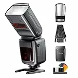 PHOTOOLEX 2.4G Blitz Flash Speedlite mit Drahtloser Auslöser für Canon Nikon Sony Panasonic Olympus Pentax Fujifilm Sigma Minolta und Andere SLR Digital