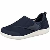 Eagsouni Extra Weit Diabetiker Schuhe Damen Herren Leichte Atmungsaktive rutschfest Orthopädische Hausschuhe mit Klettverschluss Senioren Walkingschuhe Rehaschuhe für Geschwollene Füße,Blau,43 EU