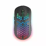 Mars Gaming MMW3, Kabellose Gaming Maus, RGB Flow, Ultraleicht 79g, 3200DPI, Schwarz