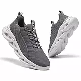 TIANZEBEN Damen Schuhe Laufschuhe Sportschuhe Turnschuhe Walkingschuhe Running Tennis Sneaker Atmungsaktiv Fitnessstudio Fashion Freizeit Grau 37