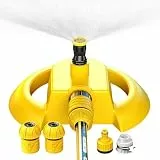Jukeoiu Wassersprenger für Rasen,Große Flächenabdeckung und automatisch rotierend,Pflanzenbewässerungsregner | für Landschaft, Rasen, Bauernhof, Hinterhof, Garten sowie Pflanzen-Bewässerung