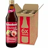 RABENHORST Wohlfühlen mit Eisen 6er Pack (6 x 700 ml) - Mehrfruchtsaft mit Hibiskusblüten-Essenz, Eisen, Vitamin C, B6 und B12 für die Blutbildung und den Energiestoffwechsel