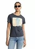 G-Star RAW Women's Tops Abstract Water Color Print r t wmn, Grau (Petrol D24643-4107-860), M