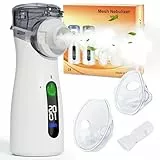InhaliergeräTe FüR Erwachsene,InhalationsgeräT Kinder Mit Tragbar USB Elektrische Inhalatoren,Nebulizer Inhalator Mit Led-Timer,Vernebler InhaliergeräT Zur Linderung Von Atemwegsinfektionen (Grau)