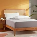 Sonive spannbettlaken 160x200cm, Polyester Bettlaken 30cm Extra Tiefe Taschenlaken Spannbetttuch Weiches Betttuch, Oeko-TEX Standard 100, Hellgrau