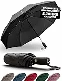 LOGAN & BARNES Regenschirm sturmfest bis 140 km/h - Taschenschirm mit zertifizierter Teflon-Beschichtung gegen Feuchtigkeitsschäden Modell Boston