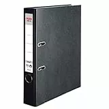 Herlitz 9942624 Ordner maX.file protect A4 5cm schwarz, PP-Kunststoffb./Papier hellgr.besch. 5er Packung