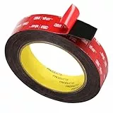 Doppelseitiges Klebeband, Extra Stark Klebend, Verwendet Originales VHB 5952 Rohmaterial, 25mm x 5M, 1.1 mm dickt, Wasserfest und Hochtemperaturbeständig für Auto, Heimdekoration, Bürodekoration
