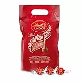Lindt LINDOR Schokoladen Kugeln Vollmilch | ca. 80 Milch-Schokolade mit zartschmelzender Füllung | Großpackung, Pralinen-Geschenk, 1kg