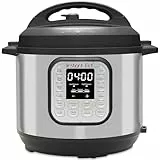 Instant Pot Duo 7-in-1-Multikocher 5,7 l – gebürstetes Edelstahl, großer Schnellkochtopf, Schongarer, Reiskocher, Sauteuse, Joghurtbereiter, Dampfgarer und Speisenwärmer, spülmaschinenfest