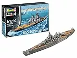 Revell Modellbau, Model Set USS New Jersey im Maßstab 1:1200, 45 Teile, Bastelset ab 12 Jahren, Detailgetreues Modell, Historisches Schiff, Modellbausatz